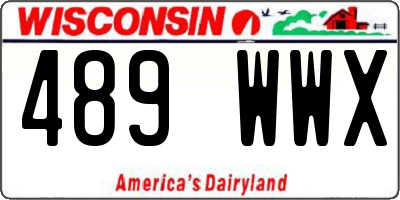 WI license plate 489WWX