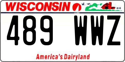 WI license plate 489WWZ