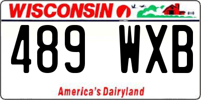 WI license plate 489WXB