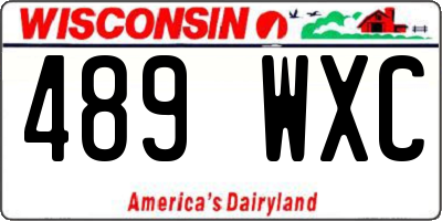 WI license plate 489WXC