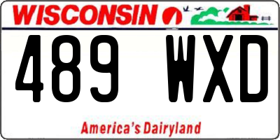 WI license plate 489WXD