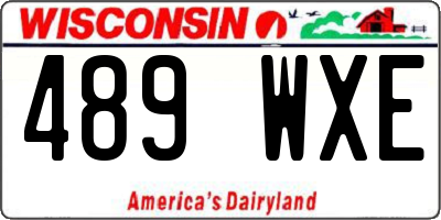 WI license plate 489WXE