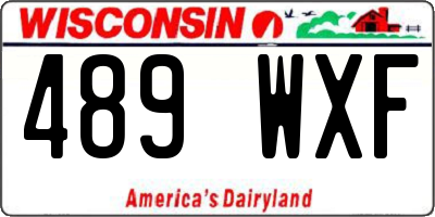 WI license plate 489WXF
