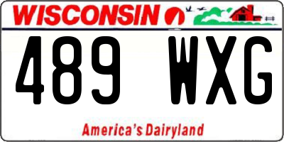 WI license plate 489WXG