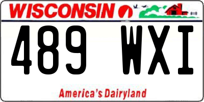 WI license plate 489WXI