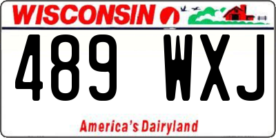 WI license plate 489WXJ