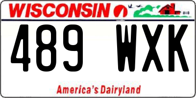 WI license plate 489WXK