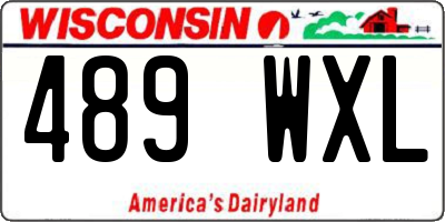 WI license plate 489WXL