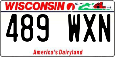WI license plate 489WXN