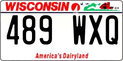 WI license plate 489WXQ