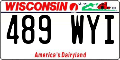 WI license plate 489WYI