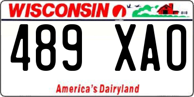 WI license plate 489XAO