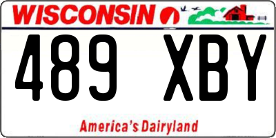 WI license plate 489XBY