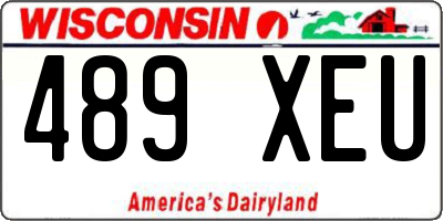 WI license plate 489XEU