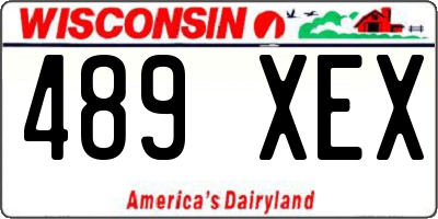 WI license plate 489XEX