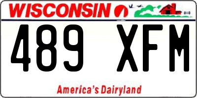 WI license plate 489XFM