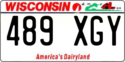 WI license plate 489XGY