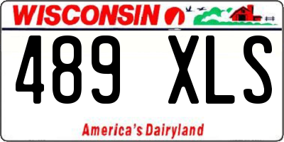 WI license plate 489XLS