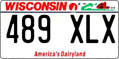 WI license plate 489XLX