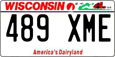 WI license plate 489XME