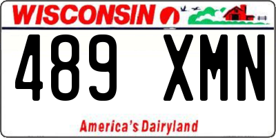 WI license plate 489XMN