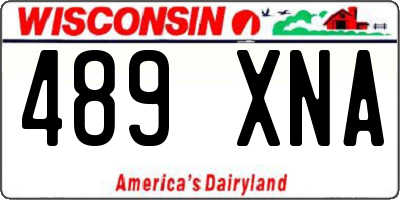 WI license plate 489XNA