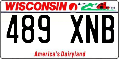 WI license plate 489XNB