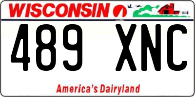WI license plate 489XNC