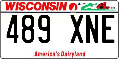 WI license plate 489XNE