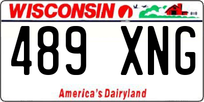 WI license plate 489XNG