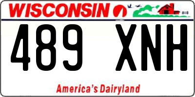 WI license plate 489XNH