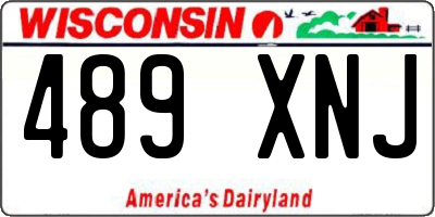 WI license plate 489XNJ