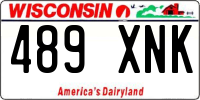WI license plate 489XNK