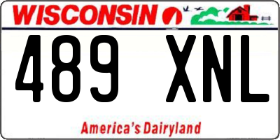 WI license plate 489XNL