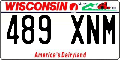 WI license plate 489XNM