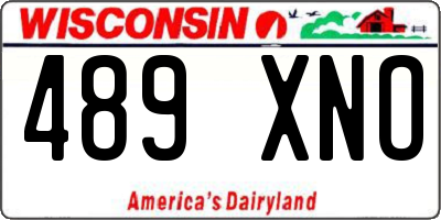 WI license plate 489XNO