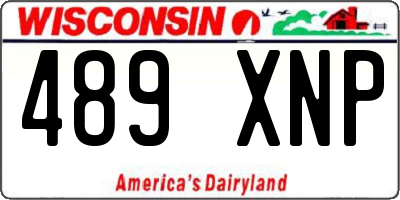 WI license plate 489XNP