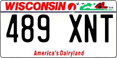 WI license plate 489XNT