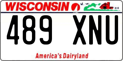 WI license plate 489XNU