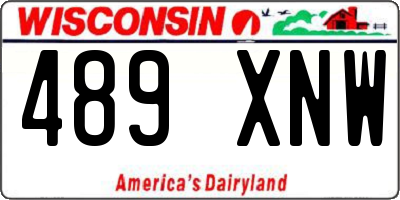 WI license plate 489XNW