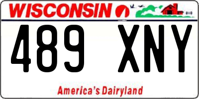 WI license plate 489XNY