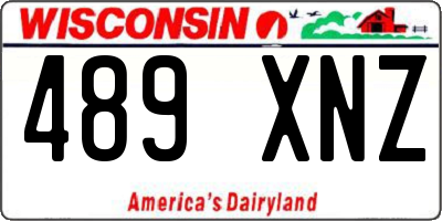 WI license plate 489XNZ