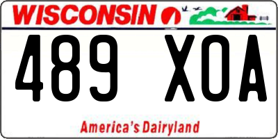 WI license plate 489XOA
