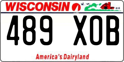 WI license plate 489XOB