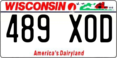 WI license plate 489XOD