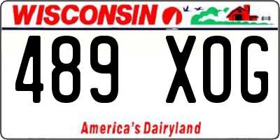 WI license plate 489XOG