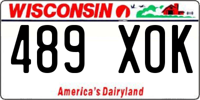 WI license plate 489XOK