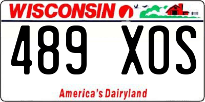 WI license plate 489XOS