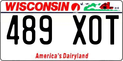 WI license plate 489XOT