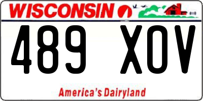 WI license plate 489XOV